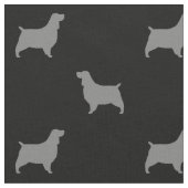 Engels Springer Spaniel Silhouettes Patroon Stof (Close Up)