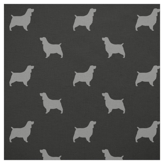 Engels Springer Spaniel Silhouettes Patroon Stof (Swatch)