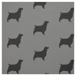 Engels Springer Spaniel Silhouettes Patroon Stof