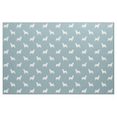 Engels Springer Spaniel Silhouettes Patroonblauw Stof (Fat Quarter)