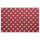 Engels Springer Spaniel Silhouettes Pattern Red Stof (Fat Quarter)