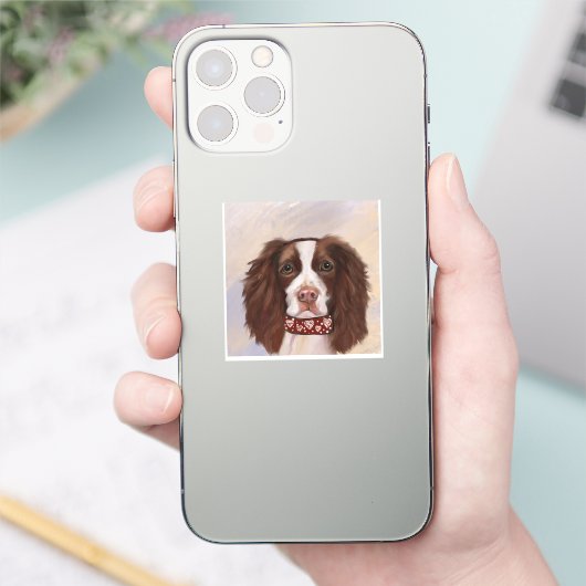 ENGELS SPRINGER SPANIEL STICKER (Telefoon)