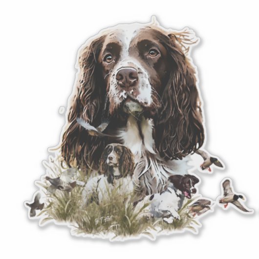Engels Springer Spaniel Sticker (Voorkant)