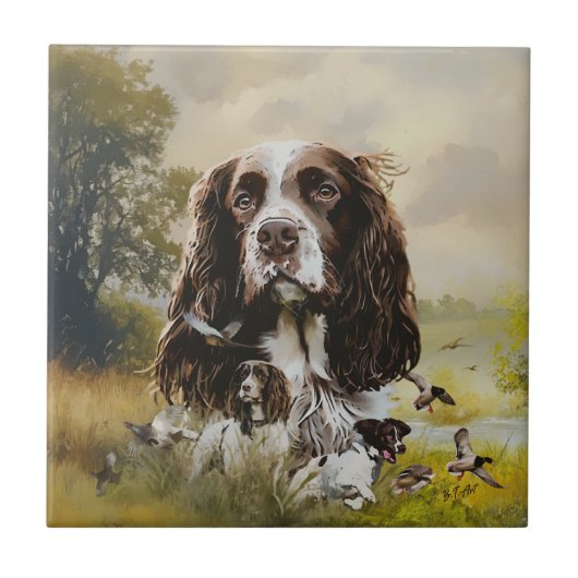 Engels Springer Spaniel Tegeltje (Voorkant)