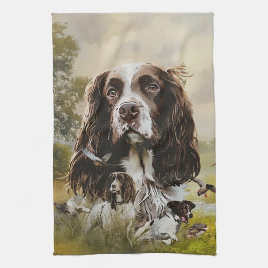 Engels Springer Spaniel Theedoek (Verticaal)