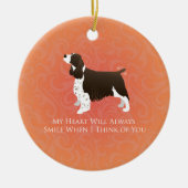 Engels Springer Spaniel Thinking of You -Memorial Keramisch Ornament (Voorkant)