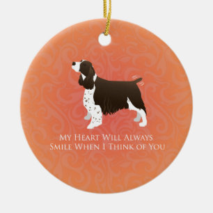 Engels Springer Spaniel Thinking of You -Memorial Keramisch Ornament