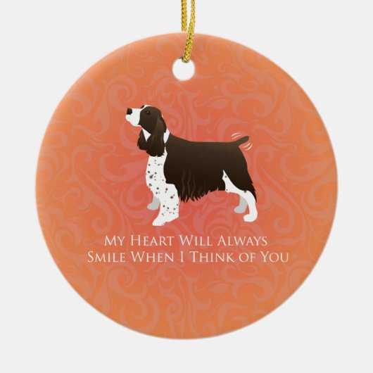 Engels Springer Spaniel Thinking of You -Memorial Keramisch Ornament (Voorkant)