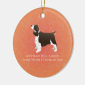 Engels Springer Spaniel Thinking of You -Memorial Keramisch Ornament (Links)