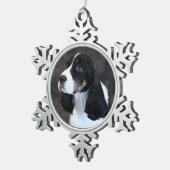 Engels Springer Spaniel Tin Sneeuwvlok Ornament (Rechts)