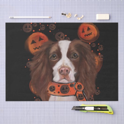 Engels Springer Spaniel Tissuepapier (Craft)