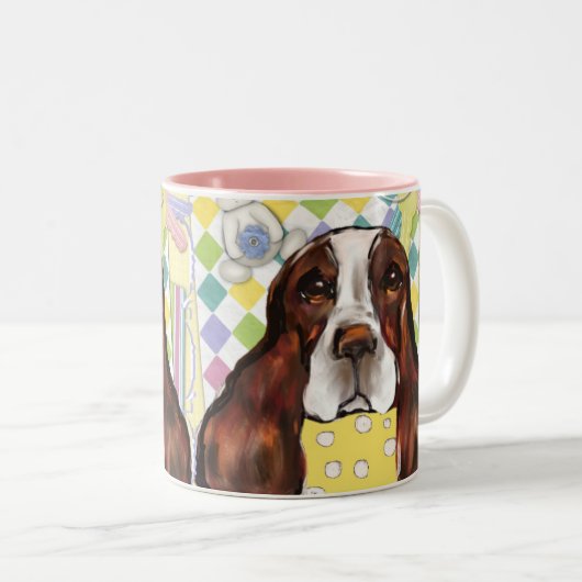 ENGELS SPRINGER SPANIEL TWEEKLEURIGE KOFFIEMOK (Voorkant rechts)