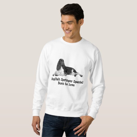 Engels Springer Spaniel Unisex Sweatshirt (Voorkant volledig)