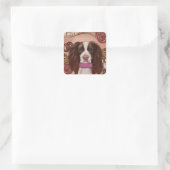 Engels Springer Spaniel Vierkante Sticker (Tas)