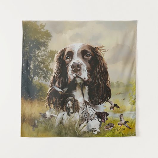 Engels Springer Spaniel Wandkleed (Voorkant)