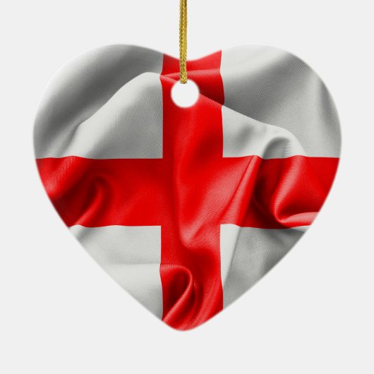Engels St Georges Cross Flag Keramisch Ornament (Achterkant)