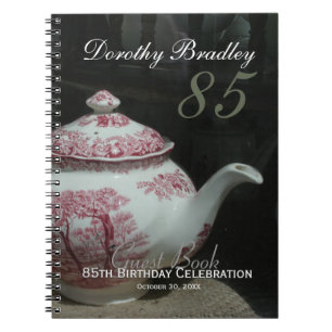 Engels Teapot 85th Birthday Guest Book Notitieboek