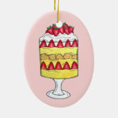 Engels Trifle Fruit Custard Dessert British Food Keramisch Ornament (Achterkant)