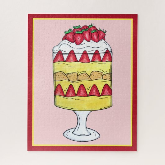 Engels Trifle Fruit Custard Dessert British Food Legpuzzel (Verticaal)