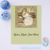 Engels Trumpeter Pigeon Gold Lijst Flyer (Enkel)