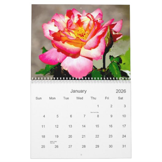 Engels Tuin Florals 2024 Kalender (Jan 2026)