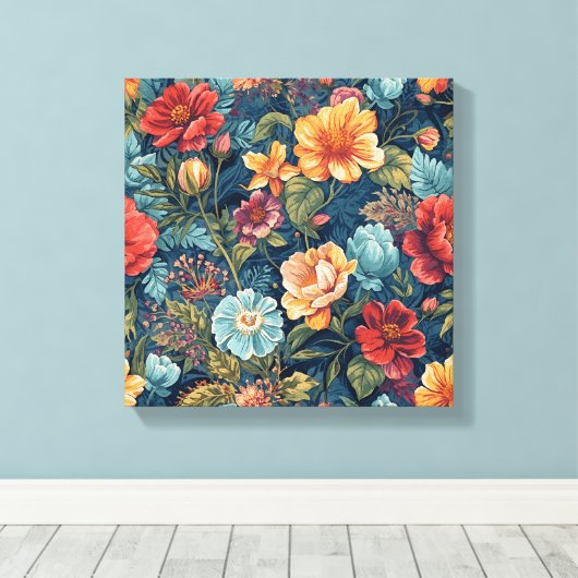 Engels Tuinboeket – Botanische Wall Art Print (Insitu (Houten vloer))
