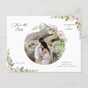 Engels tuingoud floral save the date briefkaart