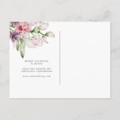 Engels tuingoud floral save the date briefkaart (Achterkant)