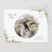 Engels tuingoud floral save the date briefkaart (Voorkant)
