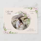 Engels tuingoud floral save the date briefkaart (Voorkant)