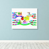 Engels via Mind Maps Canvas Afdruk (Insitu (Houten vloer))
