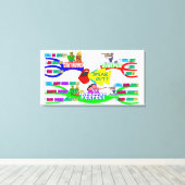 Engels via Mind Maps Canvas Afdruk (Insitu (Houten vloer))