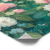  Engels Victoriaans Dame op de fiets in het park Poster (Hoek)