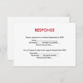 Engels Vietnamees Uitnodiging Modern Ontwerp (Voorkant / Achterkant)