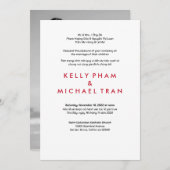 Engels Vietnamees Uitnodiging Modern Ontwerp (Voorkant / Achterkant)