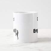 Engels Voetbal Speler aanpasbaar Grote Koffiekop (Voorkant)