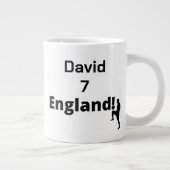 Engels Voetbal Speler aanpasbaar Grote Koffiekop (Rechts)
