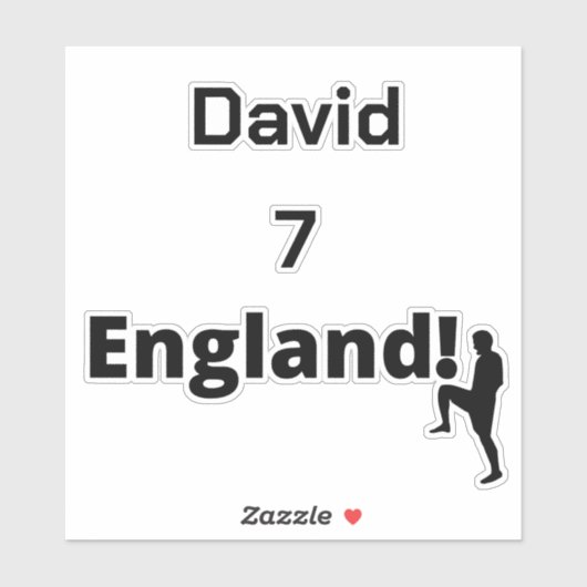 Engels Voetbal Speler aanpasbaar Sticker (Vel)
