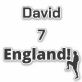 Engels Voetbal Speler aanpasbaar Sticker (Voorkant)