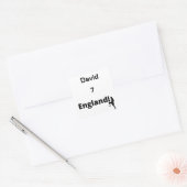 Engels Voetbal Speler aanpasbaar Vierkante Sticker (Envelop)