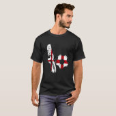 Engels voetbalteam Kick Ball St George's Cross En T-shirt (Voorkant volledig)