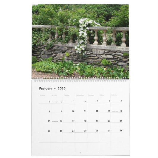 Engels Walled Garden 2025 Kalender (Feb 2026)