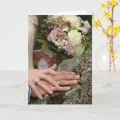 Engels Welsh, tweetalige trouwdag kaart (Gele Bloem)