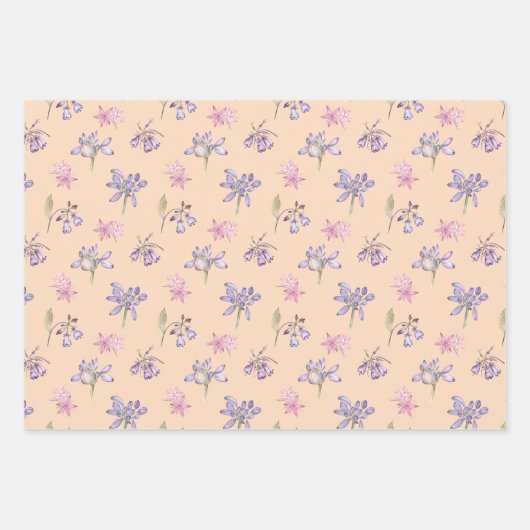  Engels Wildflower Bloemen Feestgeschenken Decor Inpakpapier Vel (Voorkant)