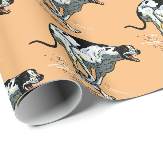 engels windhond cadeaupapier (Rol Hoek)