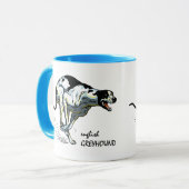 engels windhond mok (Voorkant links)
