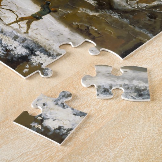 Engels Winterlandschap print Legpuzzel (Zijkant)