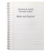 Engels/Wiskunde-taal Notitieboek (Voorkant)