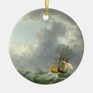 Engels Wordt vóór een gal uitgevoerd (olie op do Keramisch Ornament