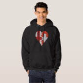 Engels Zwitsers vlaggenhart Hoodie (Voorkant volledig)